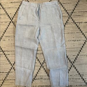 Linen Light Blue Pants